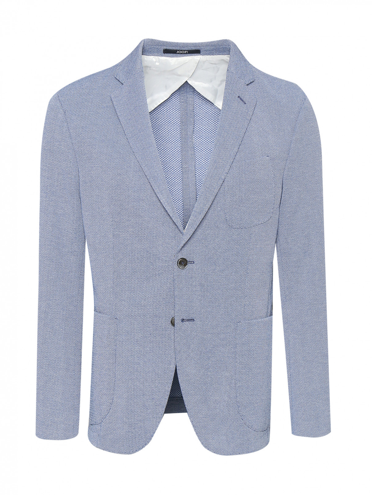 Пиджак из смешанного хлопка с накладными карманами Joop  –  Общий вид  – Цвет:  Синий