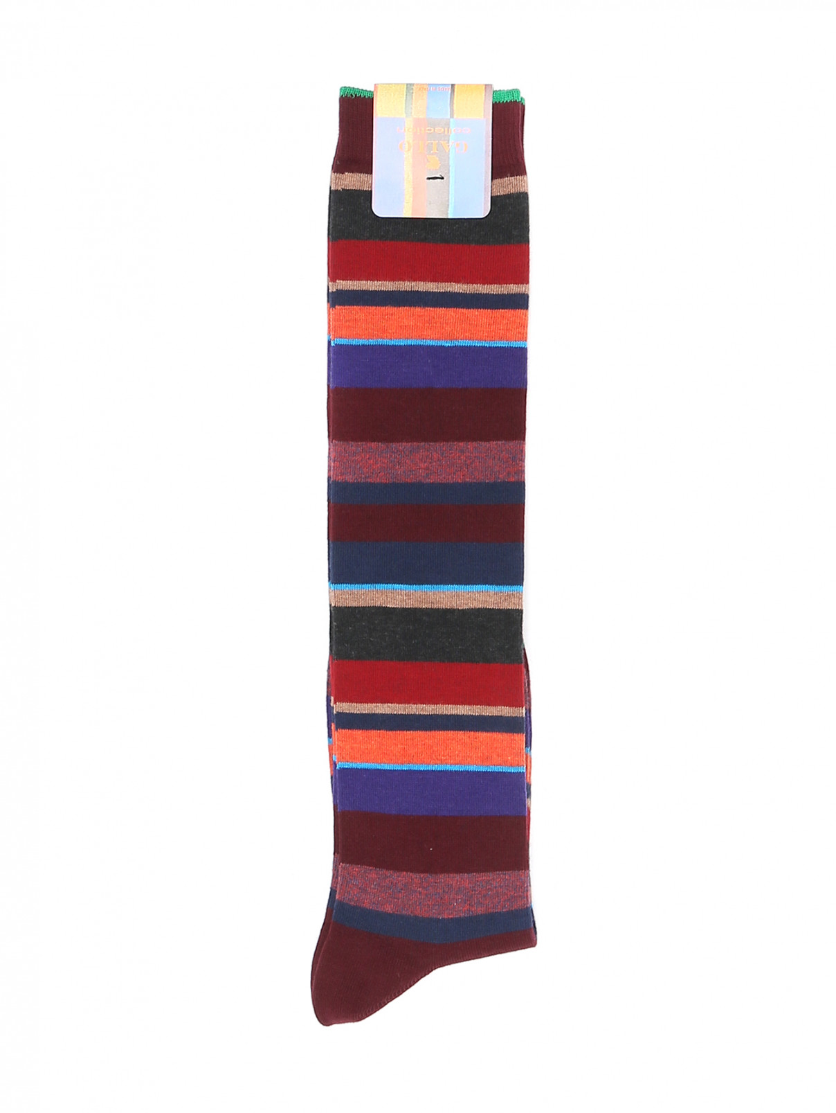 Носки из хлопка с узором полоска Gallo  –  Общий вид  – Цвет:  Узор
