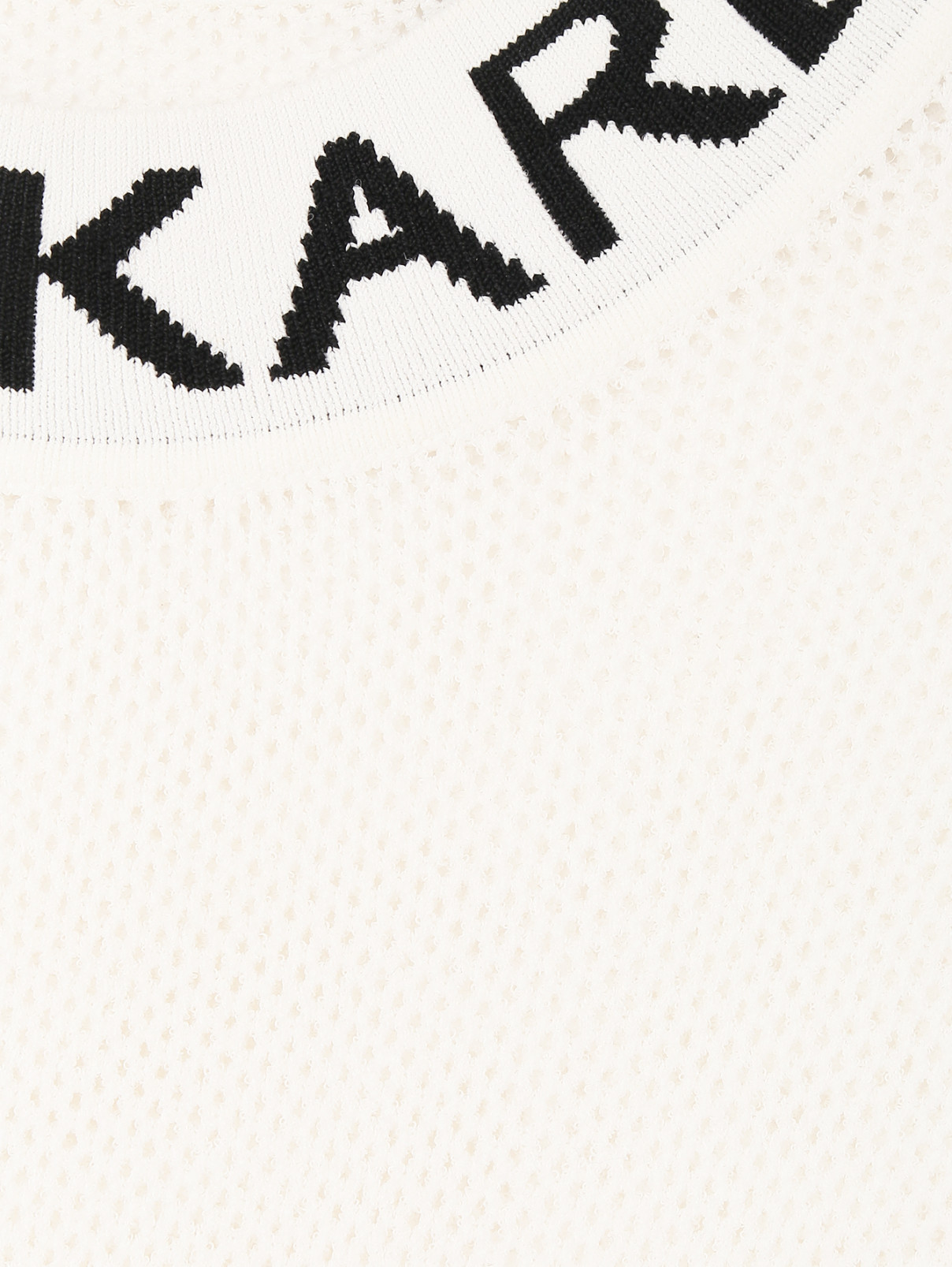 Джемпер из вискозы с сеткой Karl Lagerfeld  –  Деталь1  – Цвет:  Белый