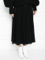 Полупрозрачная юбка из шерсти с узором Jil Sander  –  МодельВерхНиз
