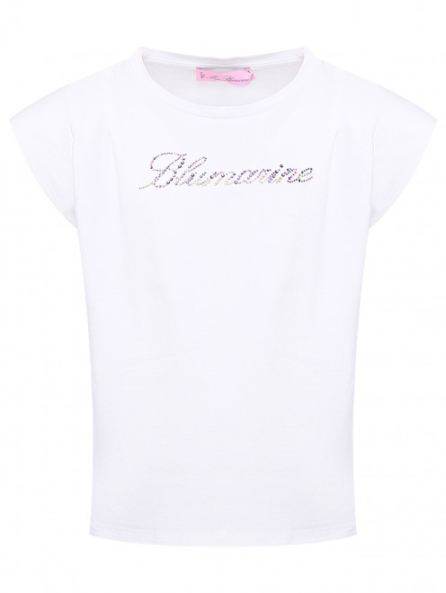 Хлопковая футболка с подплечниками Miss Blumarine - Общий вид