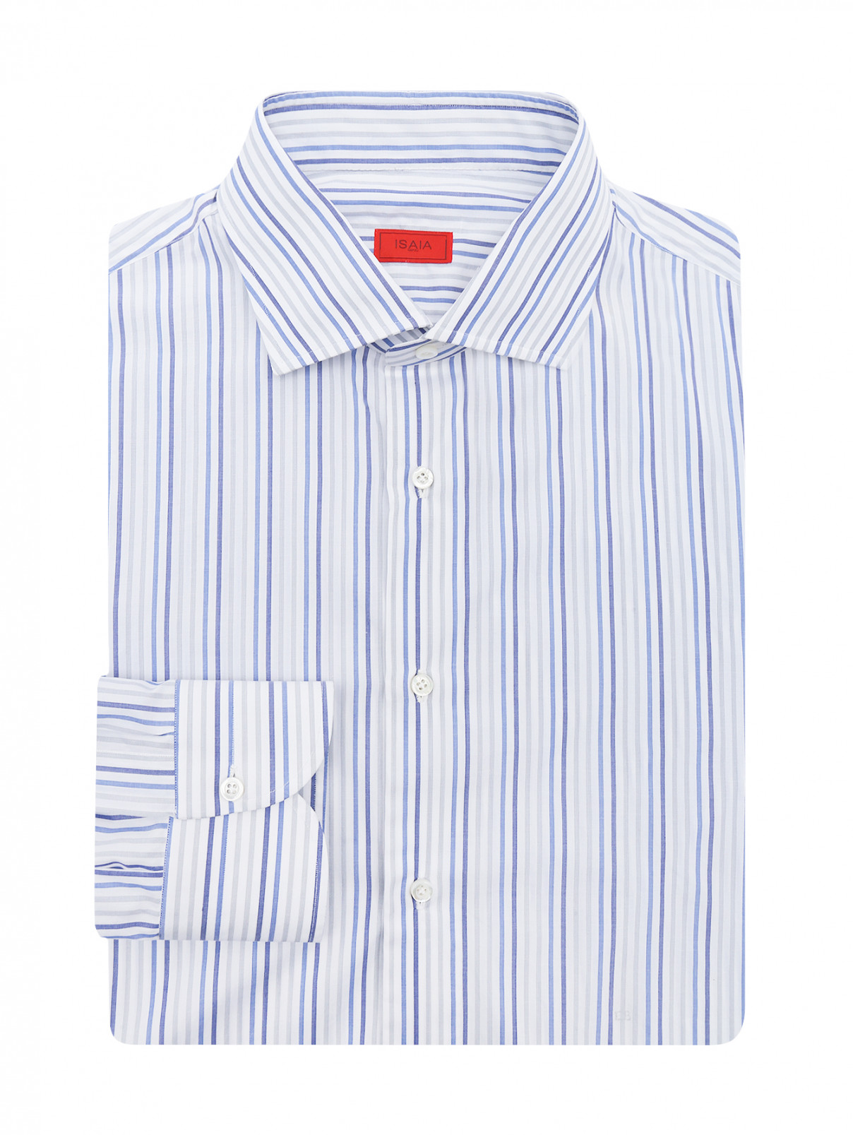 Рубашка из хлопка с узором Isaia  –  Общий вид  – Цвет:  Узор