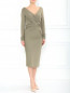 Трикотажное платье с запахом Donna Karan  –  Модель Верх-Низ