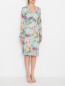 Платье из вискозы с цветочным узором Etro  –  МодельВерхНиз
