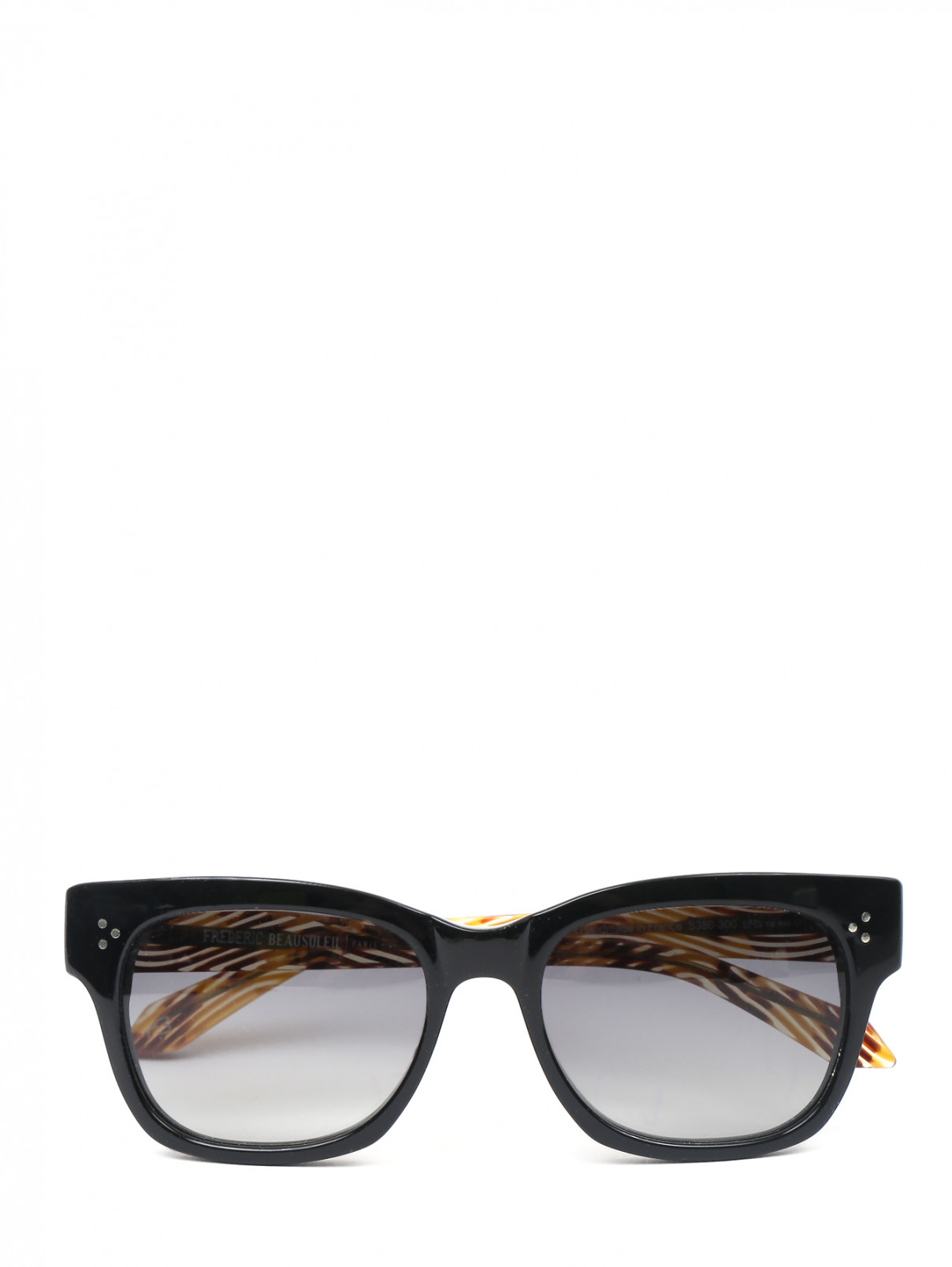 Солнцезащитные очки в пластиковой оправе Frederic Beausoleil  –  Общий вид  – Цвет:  Узор