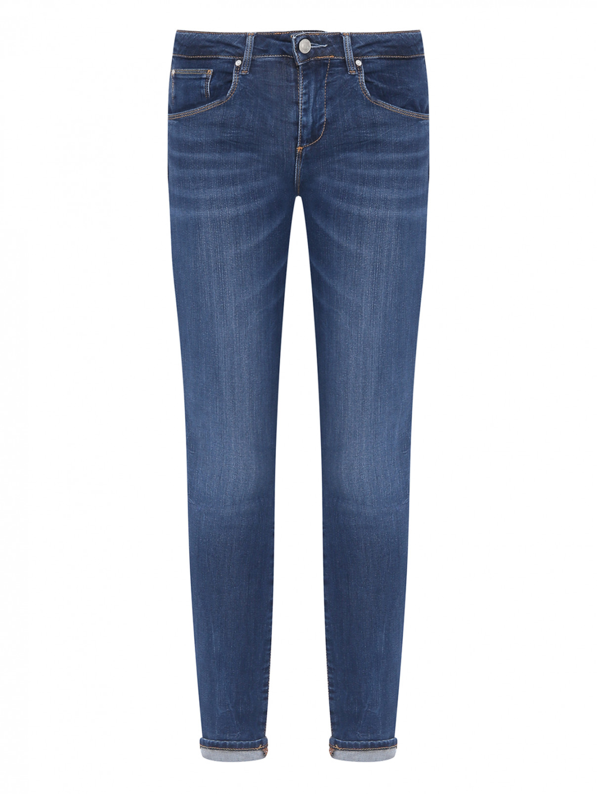 Зауженные джинсы с карманами Guess  –  Общий вид  – Цвет:  Синий