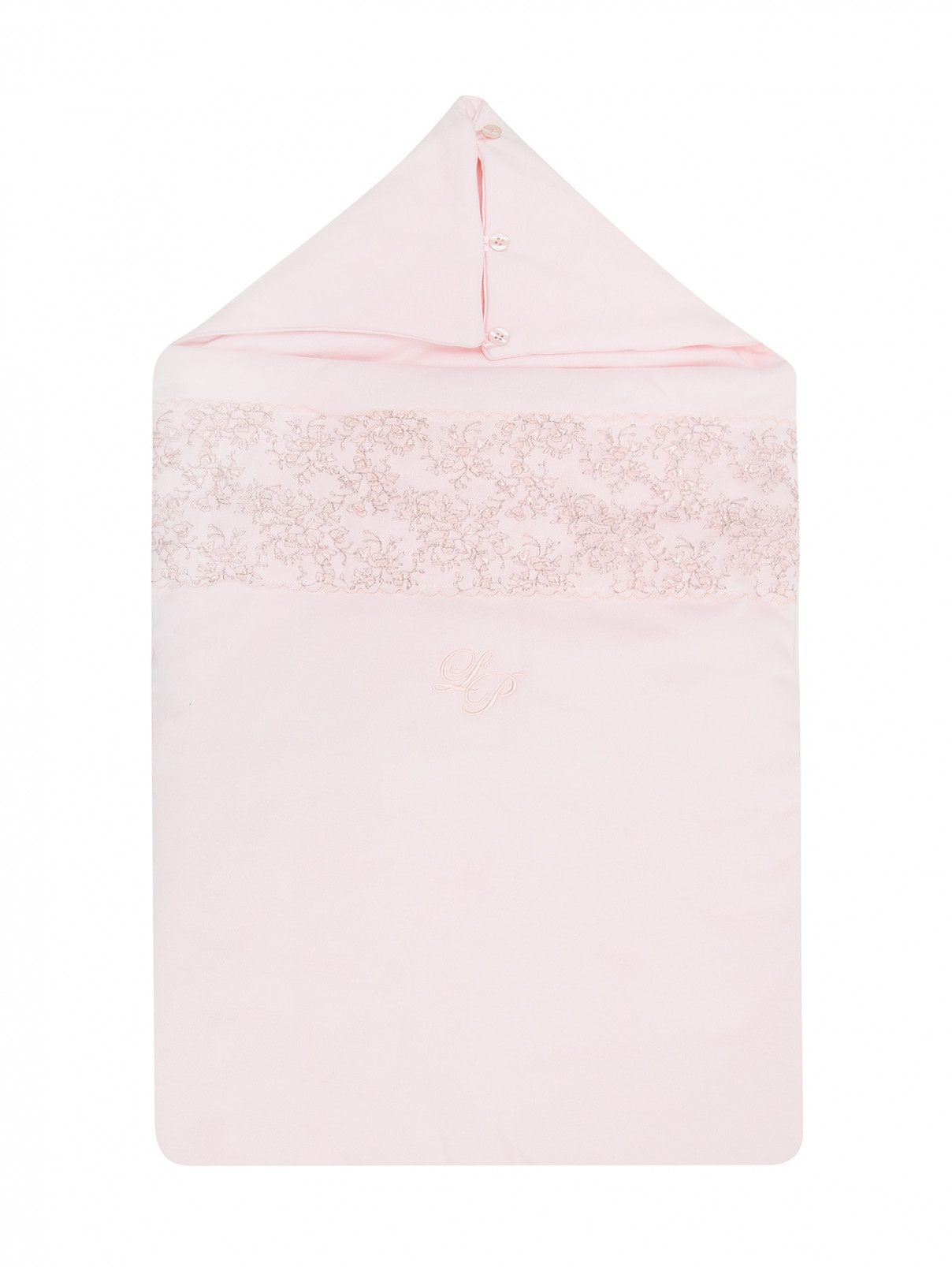 Конверт на молнии с кружевом La Perla  –  Общий вид  – Цвет:  Розовый
