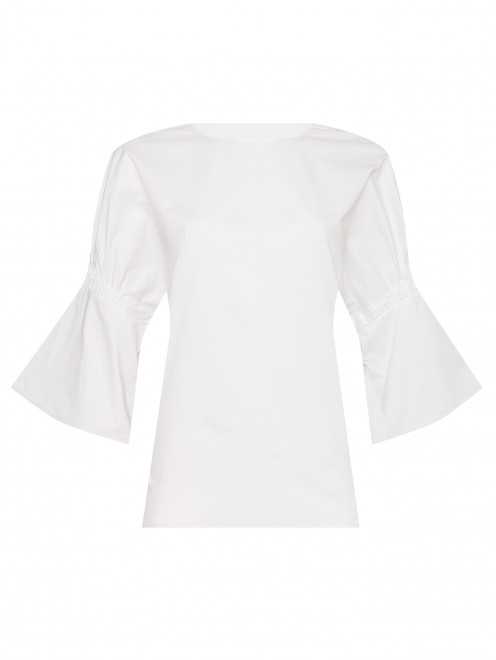 Блуза из хлопка свободного кроя - Общий вид