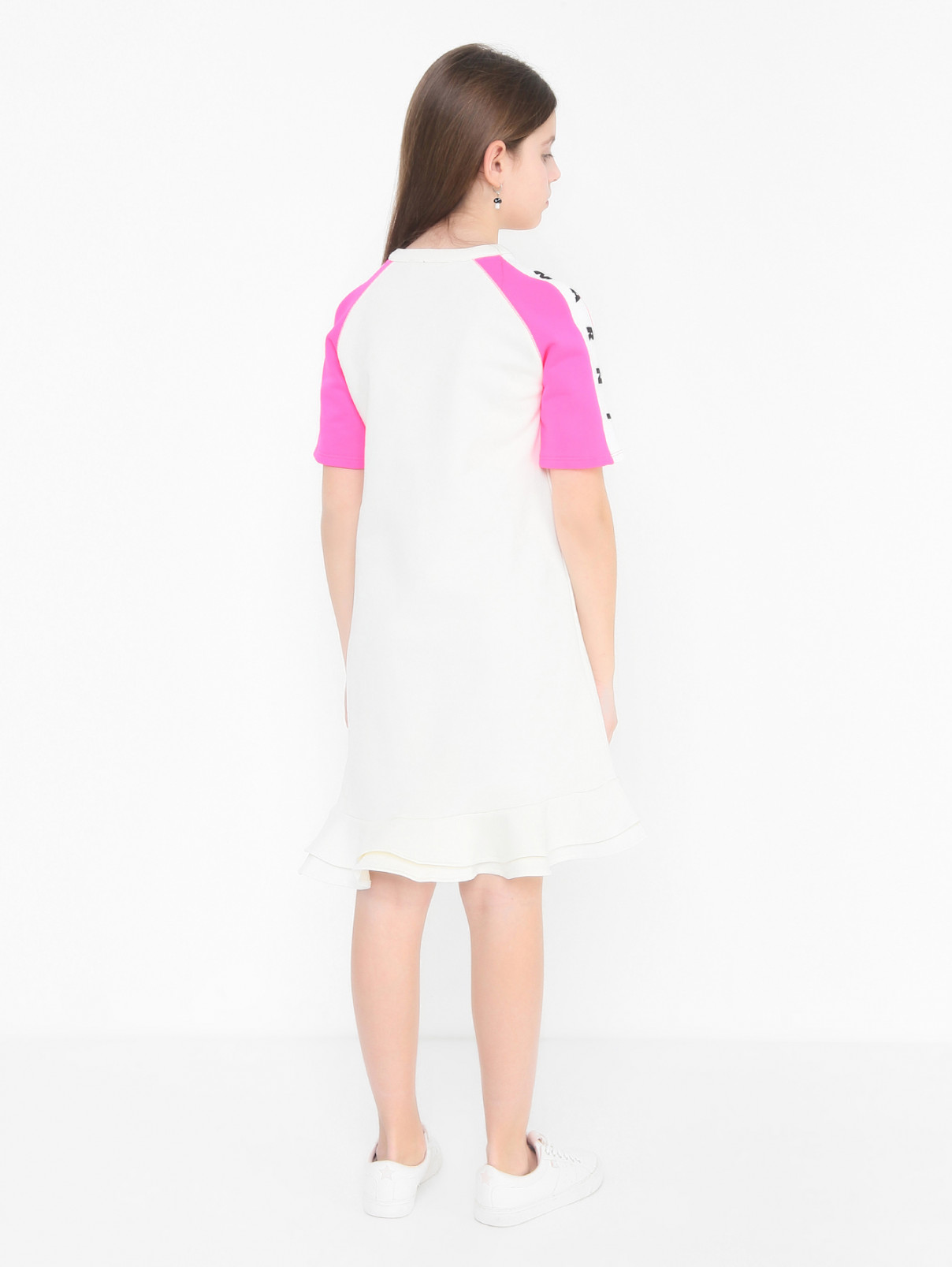 Трикотажное платье с молнией Marni  –  МодельВерхНиз1  – Цвет:  Белый