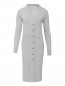 Платье-миди из шерсти фактурной вязки Mo&Co  –  Общий вид