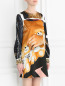 Платье-мини свободного кроя с узором Moschino Couture  –  Модель Верх-Низ