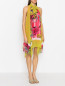 Платье асимметричного кроя с узором Versace Collection  –  МодельВерхНиз