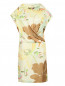 Платье из шелка  запахом и цветочным узором Maurizio Pecoraro  –  Общий вид