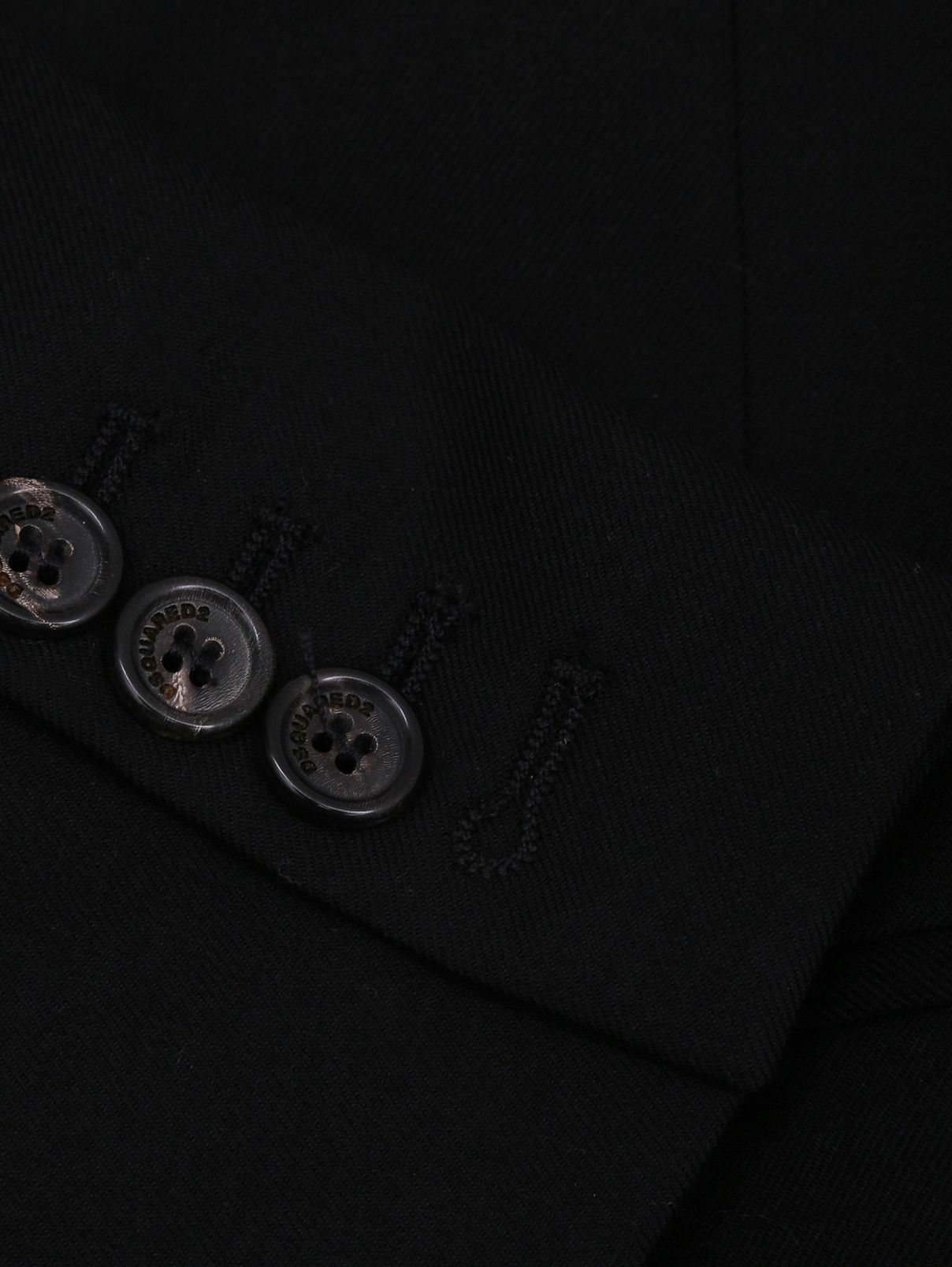 Куртка-пиджак на молнии Dsquared2  –  Деталь1  – Цвет:  Черный