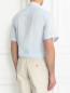 Рубашка из льна с коротким рукавом Ermenegildo Zegna  –  МодельВерхНиз1