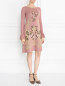 Платье из шерсти с цветочным узором Alberta Ferretti  –  Модель Общий вид
