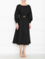 Платье из хлопка с поясом Alberta Ferretti  –  МодельВерхНиз