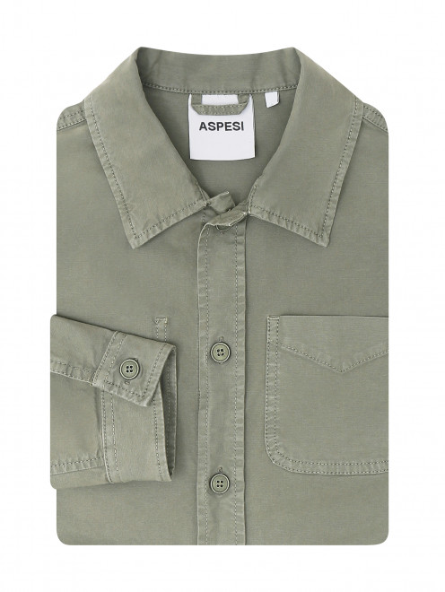 Рубашка из плотного хлопка с карманами - Общий вид