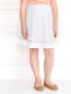 Хлопковая юбка с контрастной полоской Marni  –  Модель Верх-Низ