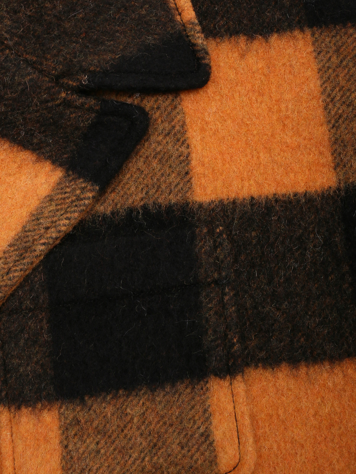 Пальто из смешанной шерсти в клетку MM6  –  Деталь  – Цвет:  Мультиколор