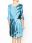 Шелковое платье с принтом Emporio Armani  –  Модель Верх-Низ1