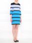 Платье прямого кроя из шелка с узором "полоска" Sonia Rykiel  –  Модель Общий вид