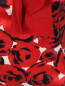 Платье из шелка и хлопка с цветочным узором Moschino  –  Деталь