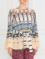 Блуза из шелка с цветочным узором Etro  –  Модель Верх-Низ