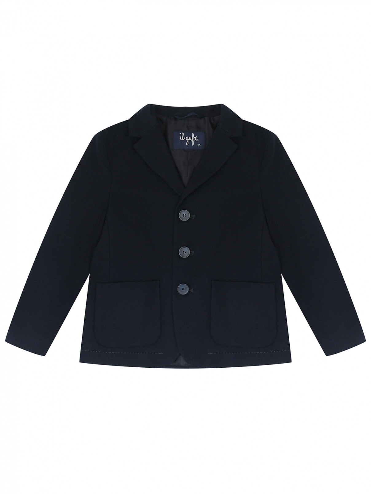 Пиджак с накладными карманами Il Gufo  –  Общий вид  – Цвет:  Синий