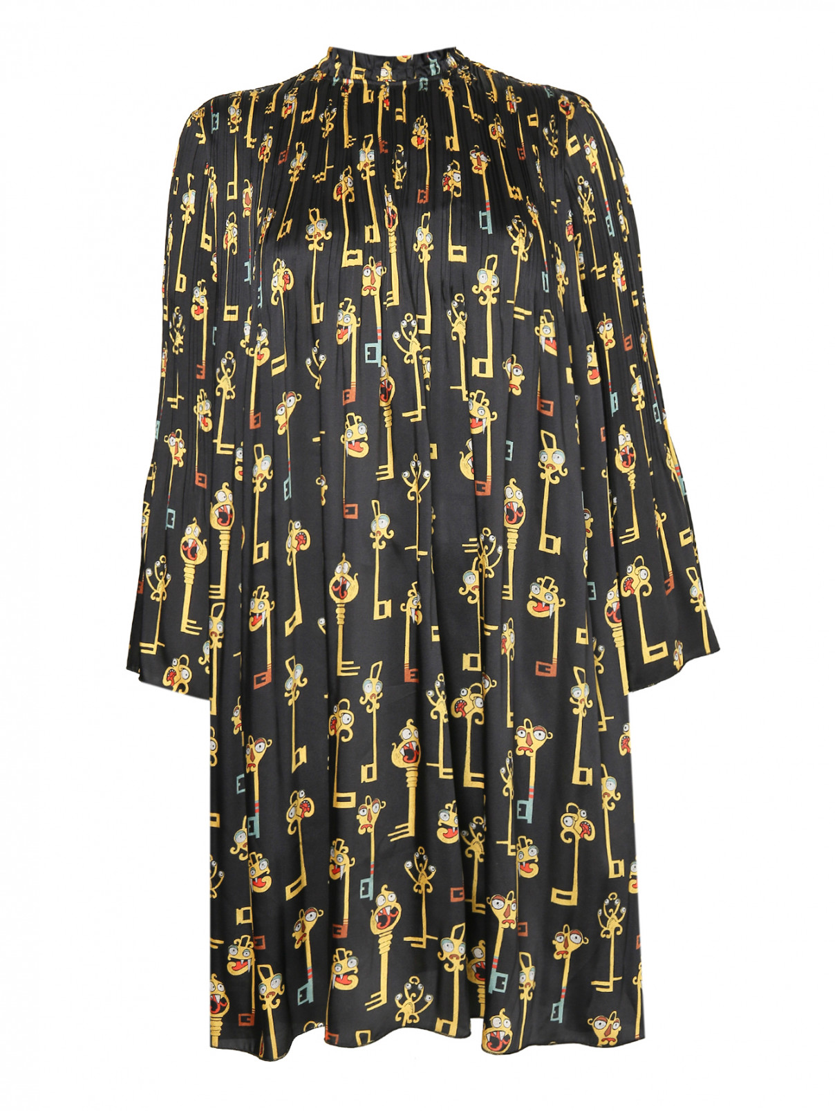 Платье свободного кроя с узором Alysi  –  Общий вид  – Цвет:  Узор