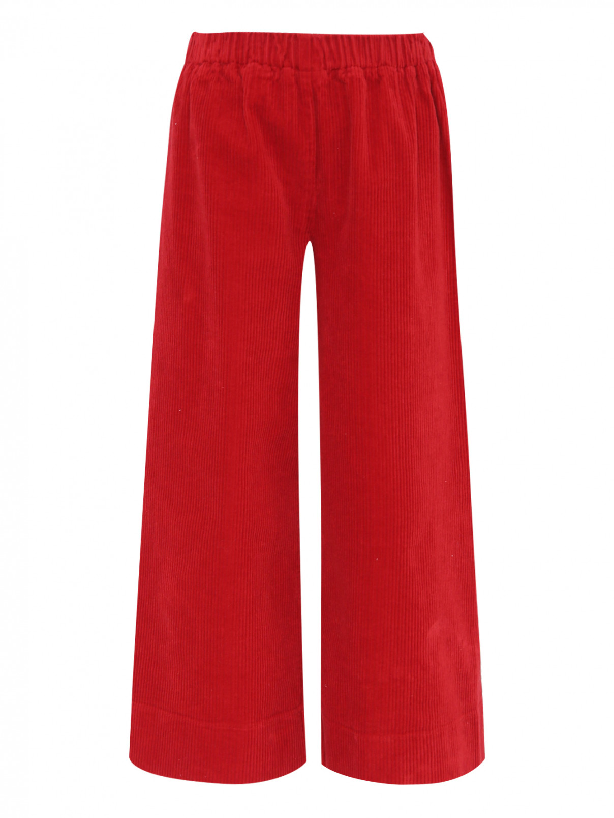 Вельветовые брюки на резинке Il Gufo  –  Общий вид  – Цвет:  Красный