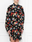 Платье из шелка с цветочным узором Ermanno Scervino  –  МодельВерхНиз