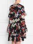 Хлопковое платье с цветочным принтом MSGM  –  Модель Верх-Низ1