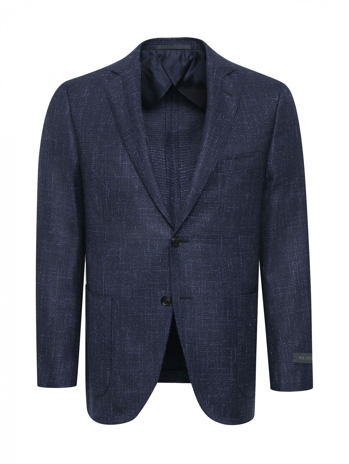 Пиджак из шерсти и шелка Pal Zileri  –  Общий вид  – Цвет:  Синий