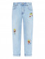 Хлопковые джинсы с аппликацией Stella McCartney kids  –  Общий вид