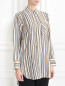 Удлиненная блуза из шелка с узором "полоска" Dorothee Schumacher  –  МодельВерхНиз