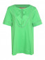 Блуза из хлопка с декоративной отделкой Marina Rinaldi  –  Общий вид