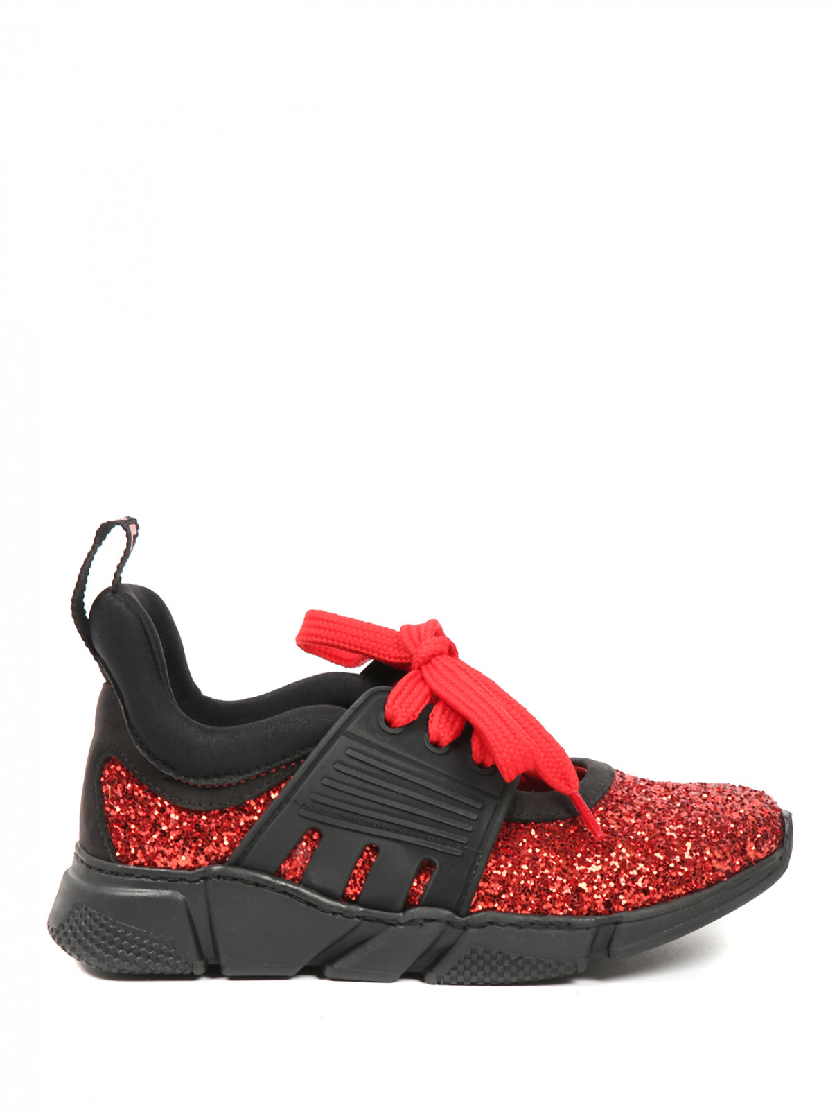 Кроссовки с контрастной встакой MiMiSol  –  Обтравка1  – Цвет:  Красный