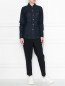 Джинсовая рубашка из темного денима Calvin Klein  –  МодельОбщийВид