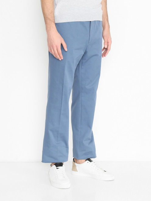 Брюки из хлопка зауженного кроя Etro - МодельВерхНиз