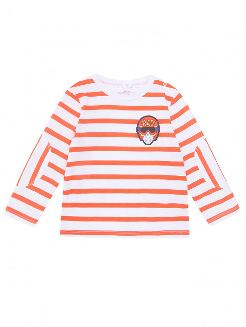 Лонгслив в полоску с нашивкой Stella McCartney kids - Общий вид