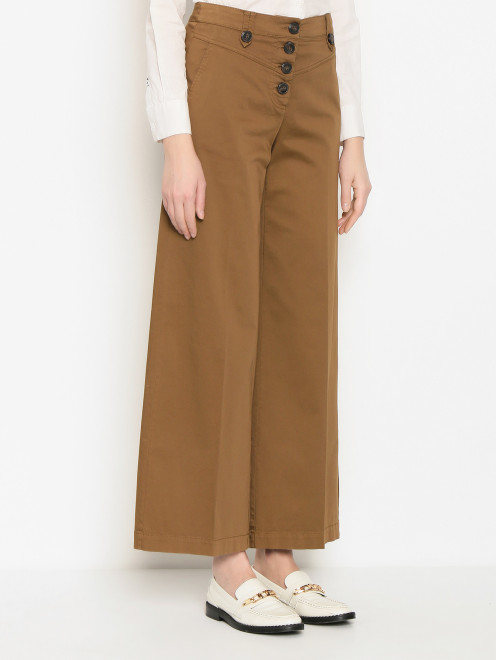 Широкие брюки из хлопка с карманами Max&Co - МодельВерхНиз