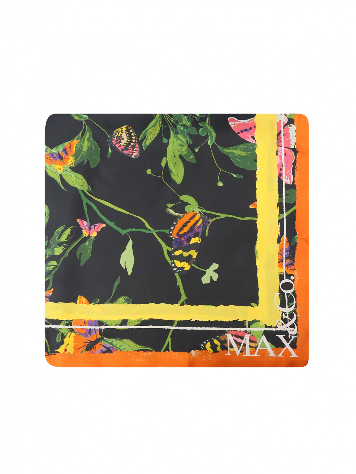 Платок из шелка с узором Max&Co  –  Общий вид  – Цвет:  Узор