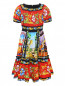 Платье из хлопка с узором Dolce & Gabbana  –  Общий вид
