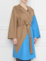 Пальто из шерсти, удлиненное, с поясом Marina Rinaldi  –  МодельВерхНиз
