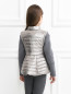 Куртка цвета металлик с отстегивающимися трикотажными рукавами Baby Dior  –  МодельВерхНиз1