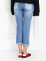 Укороченные джинсы из светлого денима Sjyp  –  Модель Верх-Низ1