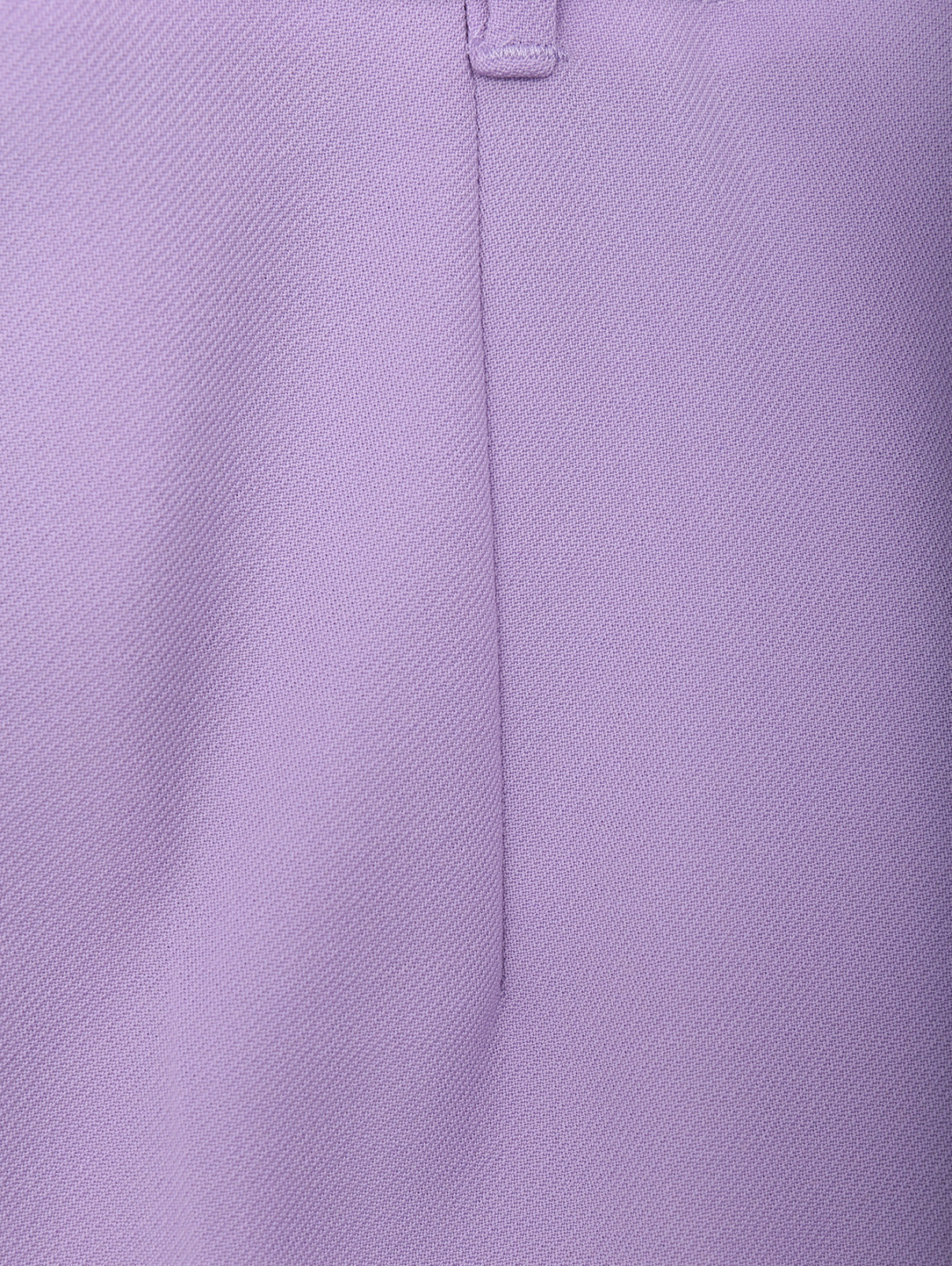Брюки из шерсти прямого кроя Max Mara  –  Деталь  – Цвет:  Фиолетовый