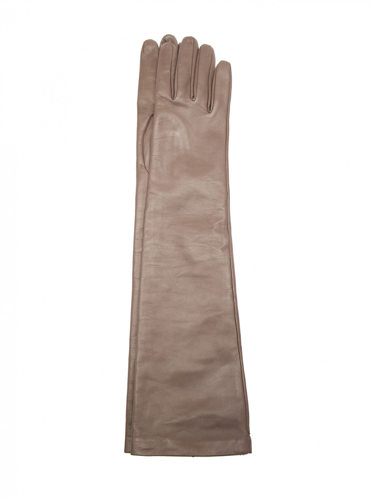 Высокие перчатки из кожи Marina Rinaldi  –  Общий вид  – Цвет:  Серый