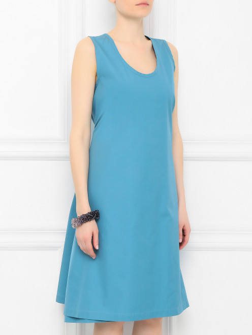 Платье из хлопка без рукавов Jil Sander - Модель Верх-Низ